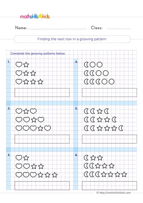 Image result for Growing Patterns Grade 2 Worksheets