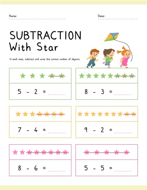 Image result for First Grade Math Subtraction Worksheets