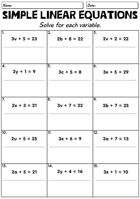 Graphing Basic Linear Equations Worksheet に対する画像結果