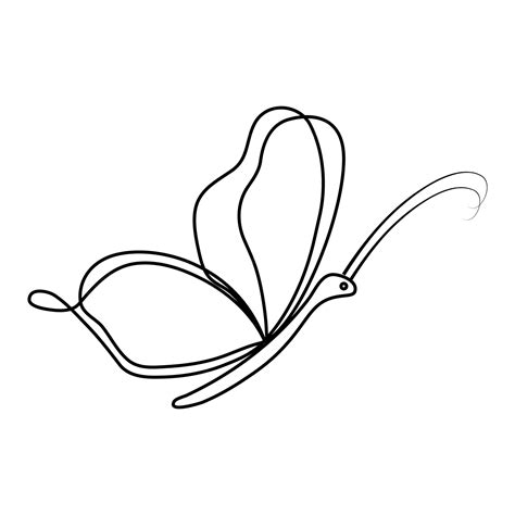 Image result for Single Line Butterfly Drawing