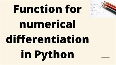 Numerical Differentiation Python に対する画像結果