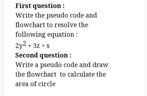 Image result for Example Problem Solving Question to Perform Pseudocode and Flowchart
