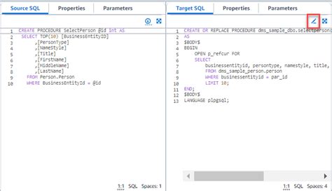 SQL> Set Schema に対する画像結果