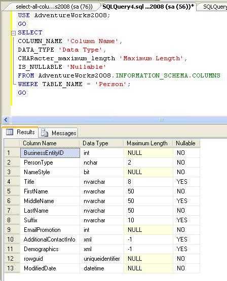 Image result for SQL Query Table Design View Date Data Type Is Mising