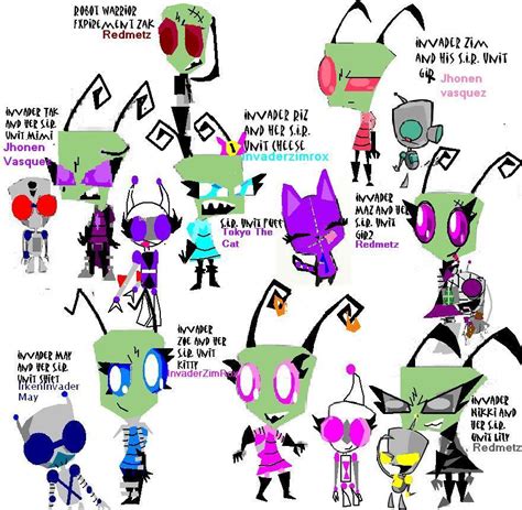 Afbeeldingsresultaten voor Invader Zim Characters