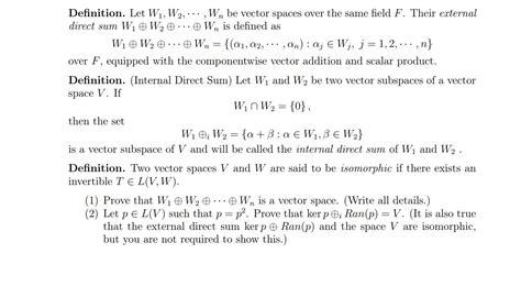 Image result for Operators On Direct Sum of Vector Spaces