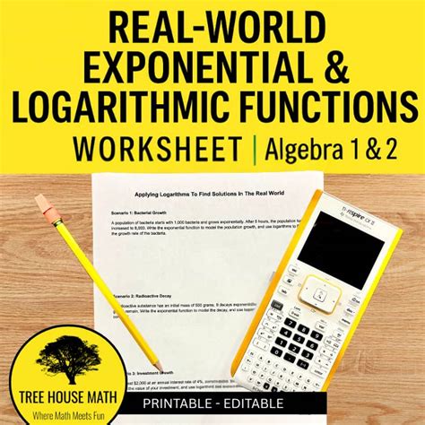 Image result for Day 7 Applications Exponential and Logarithmic Functions Worksheet