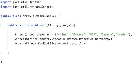 Toradh íomhá ar Why to Convert Arrays onto Stream in Java