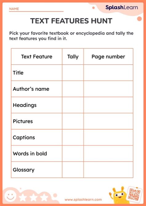 Image result for Identifying Text Features Worksheet