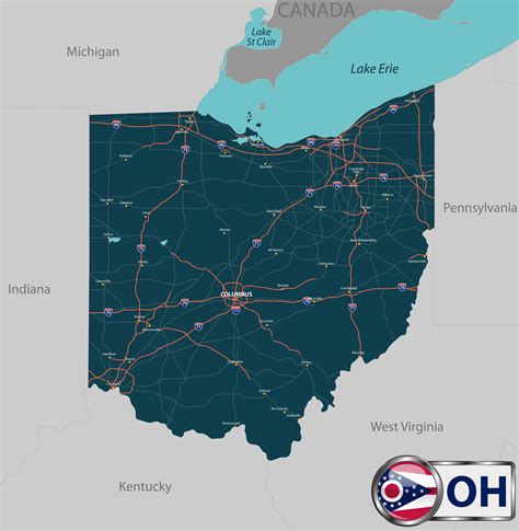 Image result for Ohio State Map