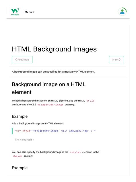 HTML Background Images | PDF | Html | Bootstrap (Front End Framework)
