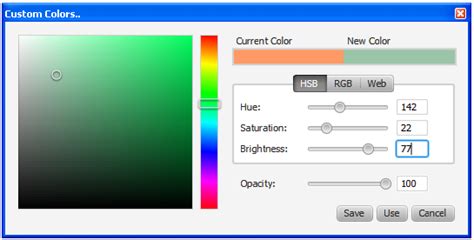 Toradh íomhá ar JavaFX Color Picker