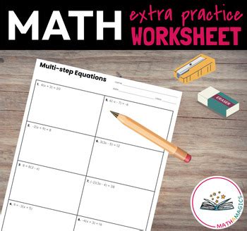 Image result for Multiple Step Equations with Distributive Property Free Worksheet