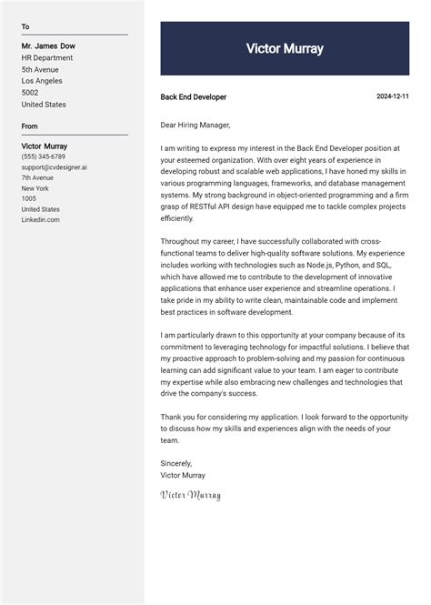 Afbeeldingsresultaten voor Software Developer Cover Letter Examples and Templates