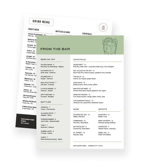 Image result for Bar Food Menu PDF