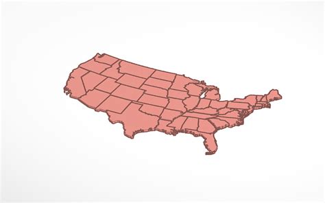 Tinkercad North America Map Tutorial に対する画像結果