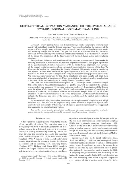 Systematic Spatial Sample Example に対する画像結果