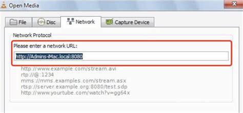 Toradh íomhá ar Stream Video VLC Mac