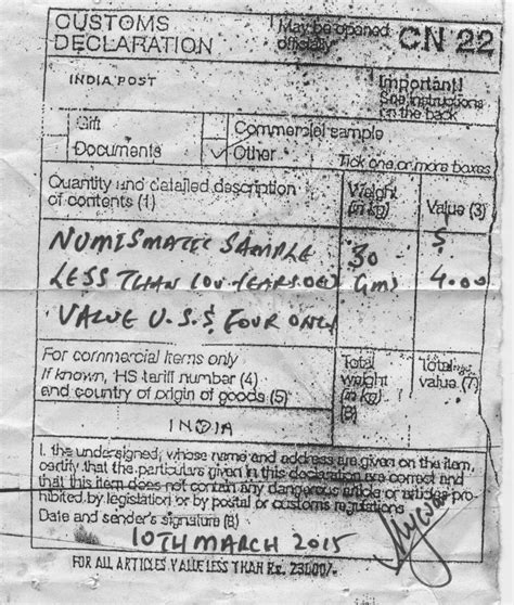 Résultat d’images pour CN22 Digital Form