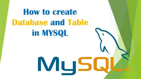 Create Database and Table in MySQL に対する画像結果