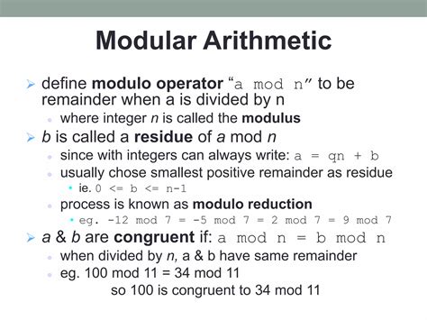 Image result for Modular Arithmetic Rules