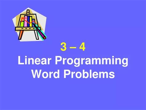 Image result for Linear Programming Word Problem