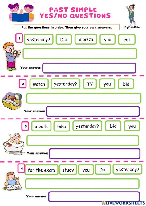 Image result for ESL Kids Simple Past Questions