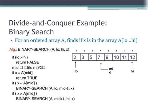 Image result for Binary Search Algorithm Divide And Conquer