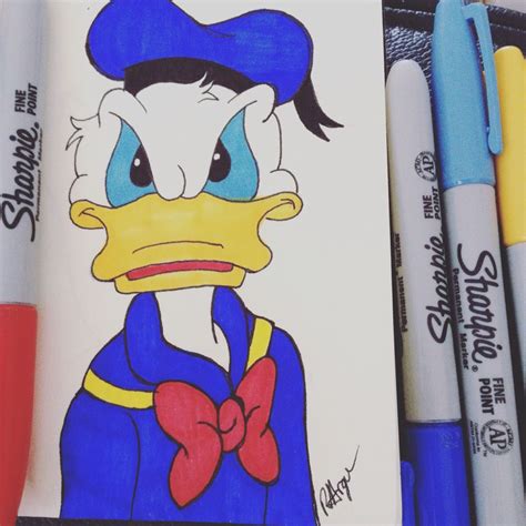 Toradh íomhá ar How to Draw Donald Duck with Sharpie