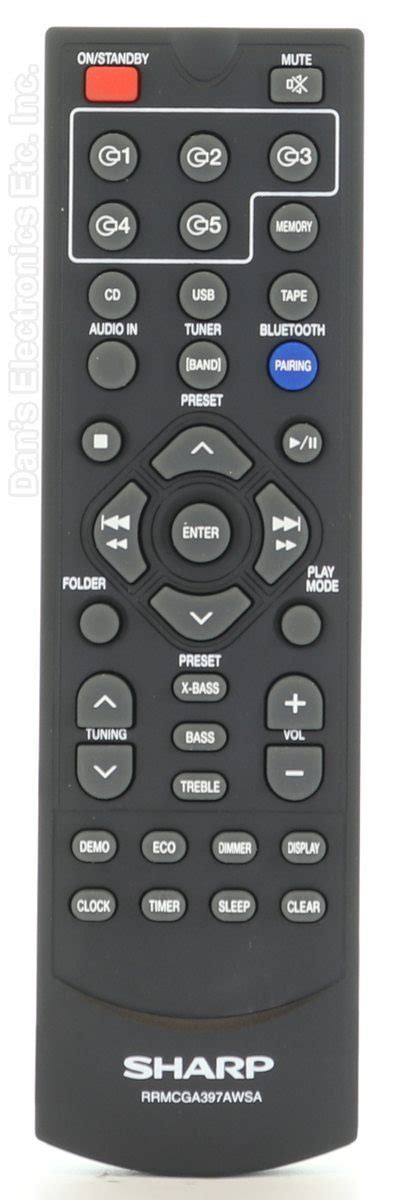 Buy Sharp RRMCGA397AWSA Audio System Audio Remote Control