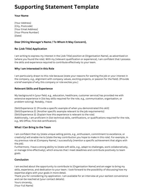 Toradh íomhá ar Supporting Statement Apprenticeship Examples