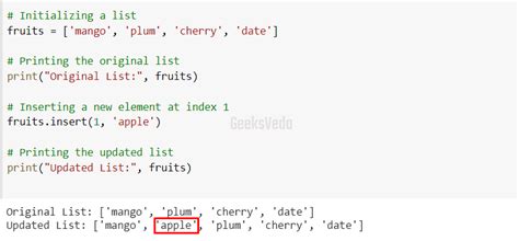 How to Enter a Element at Front in List in Python에 대한 이미지 결과