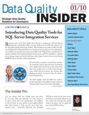 Toradh íomhá ar SQL Server Data Quality Tools