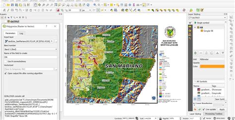 Land-Use Map Digitization QGIS に対する画像結果
