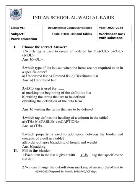 HTML Code Worksheet に対する画像結果