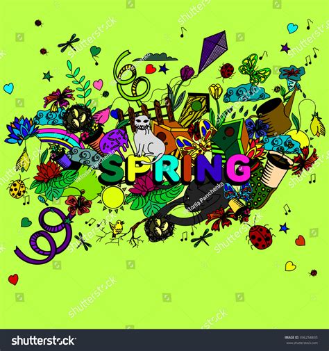 Image result for Spring Coloured Line Art