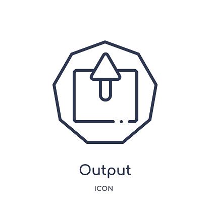 Toradh íomhá ar Output Icon Outline