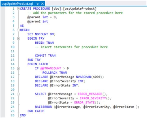 Procedure Code in SQL に対する画像結果