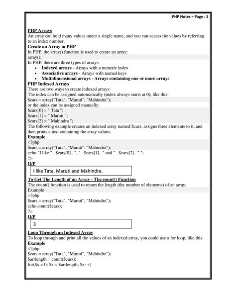 Image result for Indexed Array and Associative Array in PHP Diagram