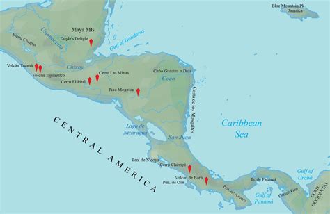 Image result for Central America Map