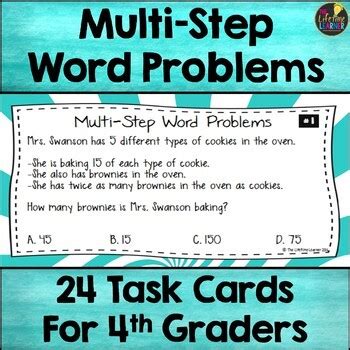 Image result for Two-Step Word Problems Grade 4