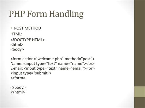Image result for HTML Form Code PHP Method