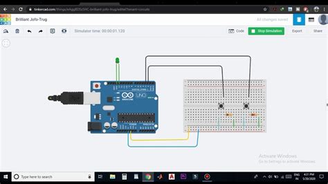Image result for LED Blink Using Push Button in Tinkercad