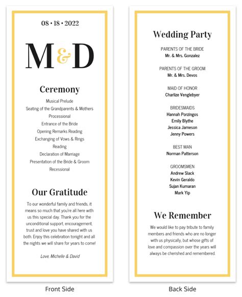 Image result for Sample Wedding Reception Program Format
