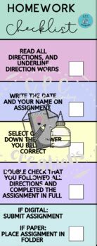 Image result for Homework Sign Checklist