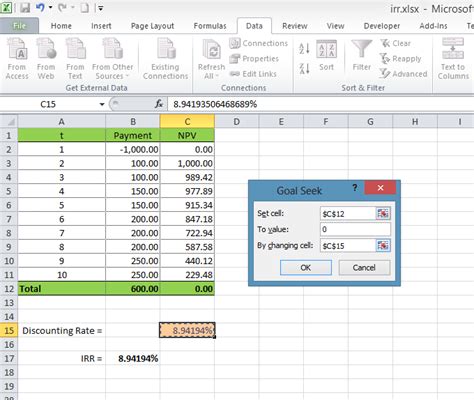 Image result for Modified Internal Rate of Return Excel