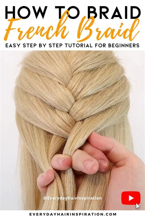 Image result for French Braid Hair Tutorial