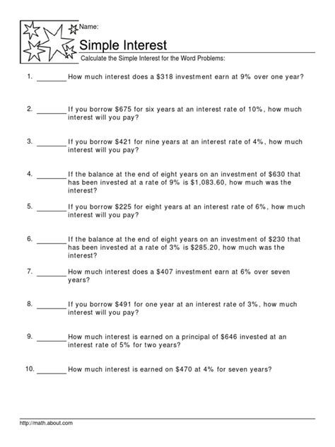 Toradh íomhá ar Simple Interest Form