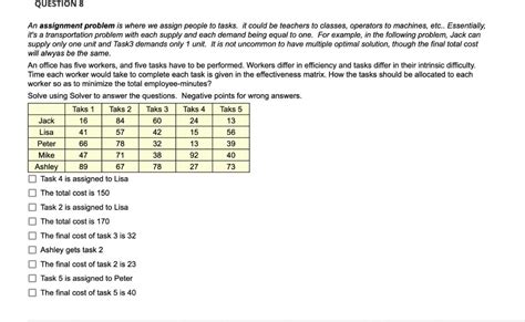 Image result for Assignment Problem 5