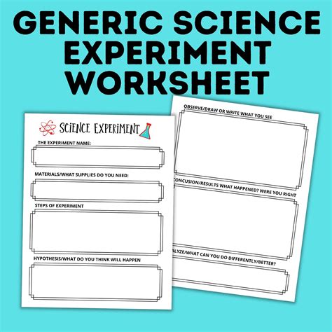 Toradh íomhá ar Science Experiment Example Worksheet for Class 8